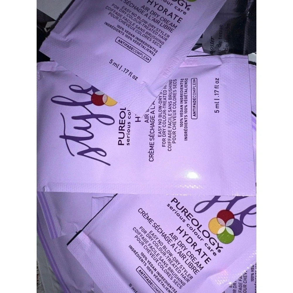 Pureology air dry‎ hydrate packs travel sample